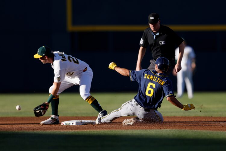 Cortes and Butler homer to rally A's to 4-3 win over the Brewers
